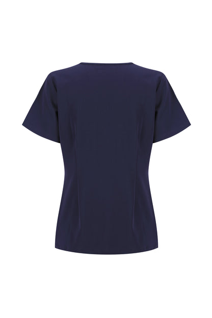 ScrubTech™ Luxe V-Neck Scrub Top - Navy