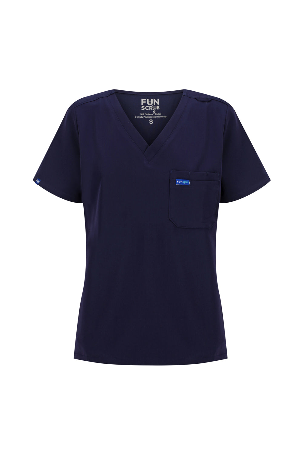 ScrubTech™ Luxe V-Neck Scrub Top - Navy